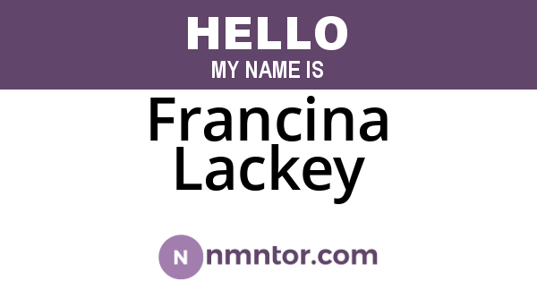 Francina Lackey