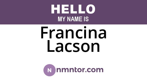 Francina Lacson