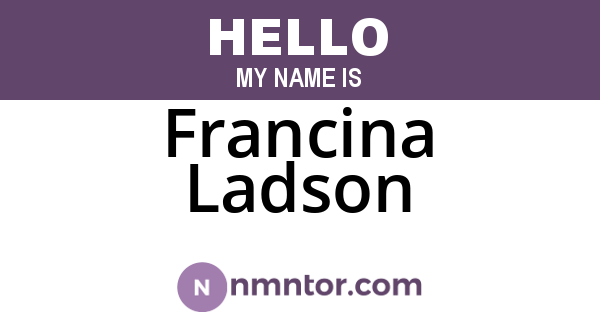 Francina Ladson