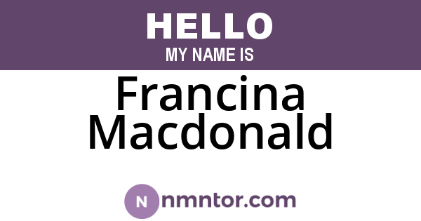 Francina Macdonald