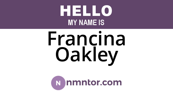 Francina Oakley
