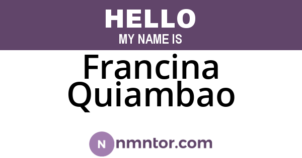 Francina Quiambao