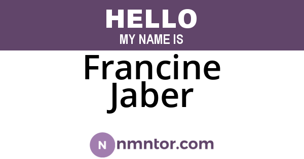 Francine Jaber