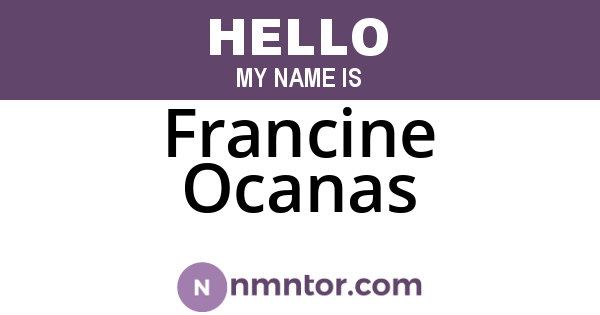 Francine Ocanas