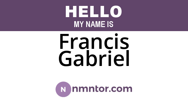Francis Gabriel