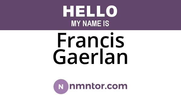 Francis Gaerlan