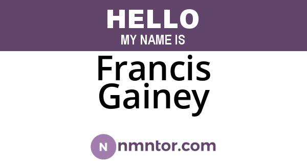 Francis Gainey