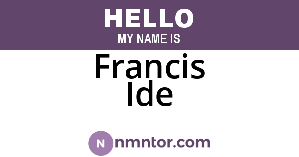 Francis Ide