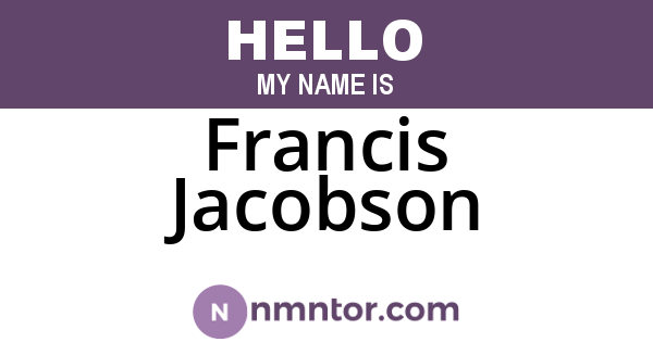 Francis Jacobson