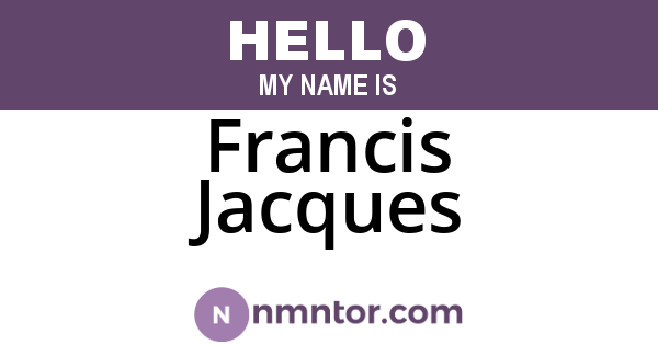 Francis Jacques