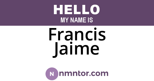 Francis Jaime