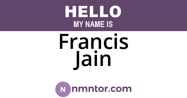 Francis Jain