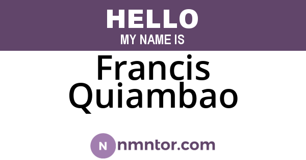 Francis Quiambao
