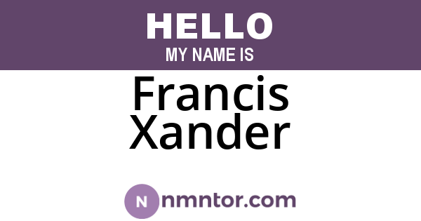 Francis Xander