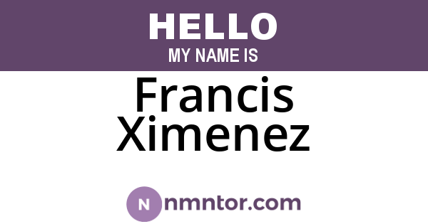 Francis Ximenez