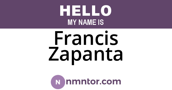 Francis Zapanta
