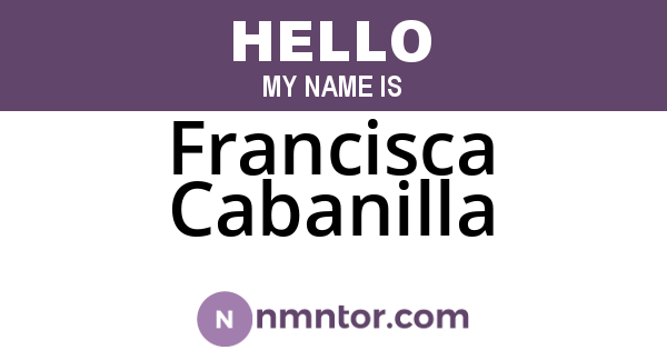 Francisca Cabanilla