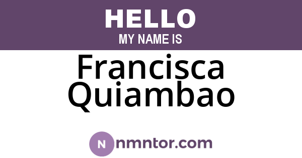 Francisca Quiambao