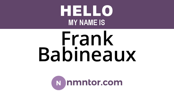Frank Babineaux
