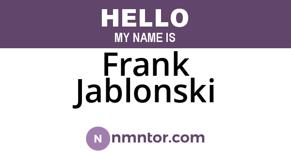 Frank Jablonski