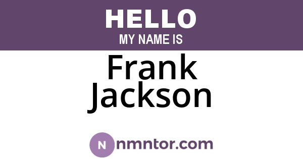Frank Jackson