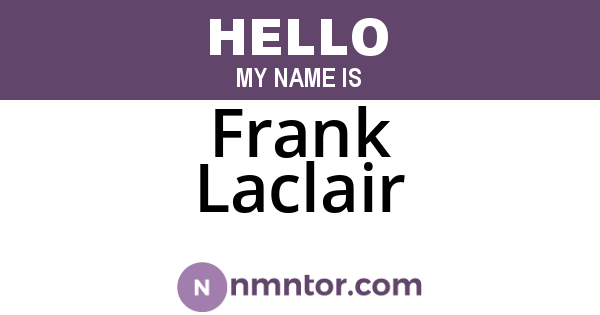 Frank Laclair