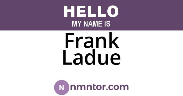 Frank Ladue