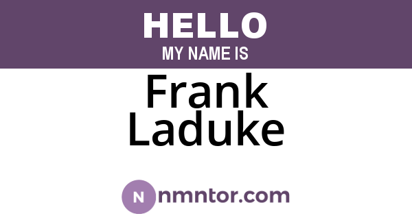 Frank Laduke