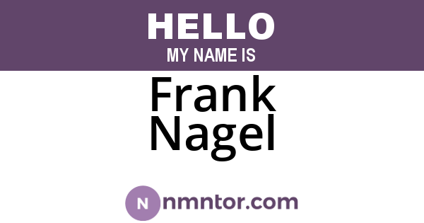 Frank Nagel