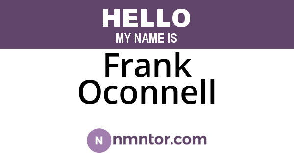 Frank Oconnell