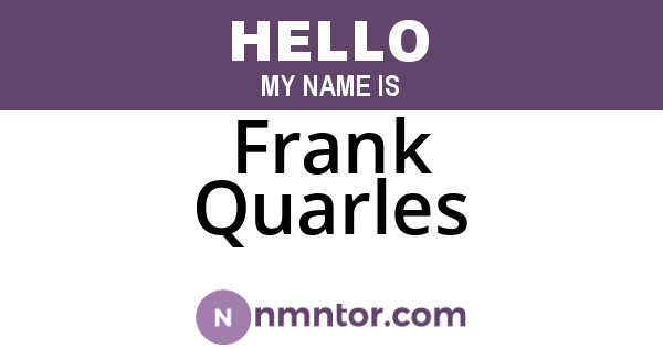 Frank Quarles