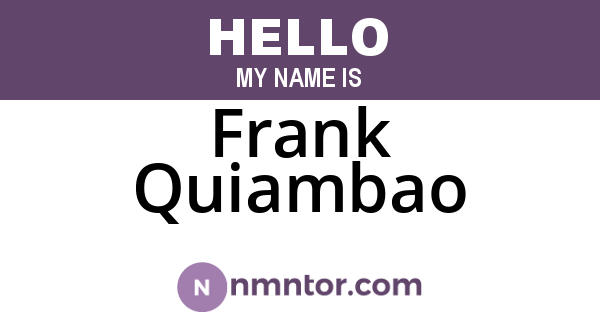 Frank Quiambao