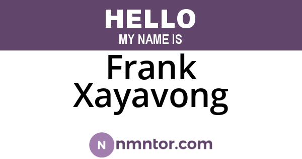 Frank Xayavong