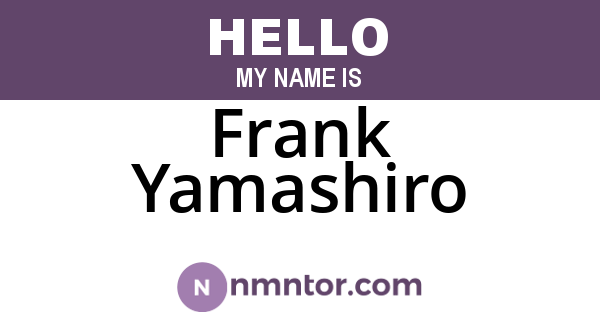 Frank Yamashiro
