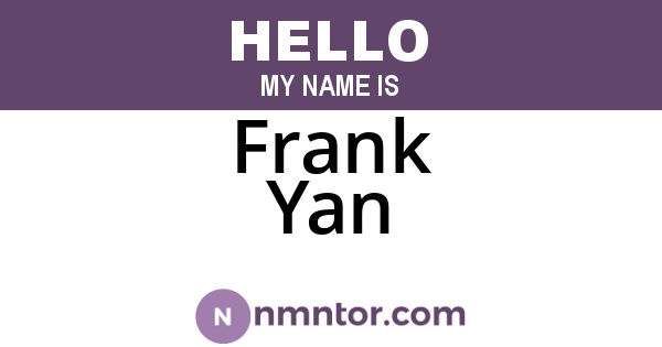 Frank Yan
