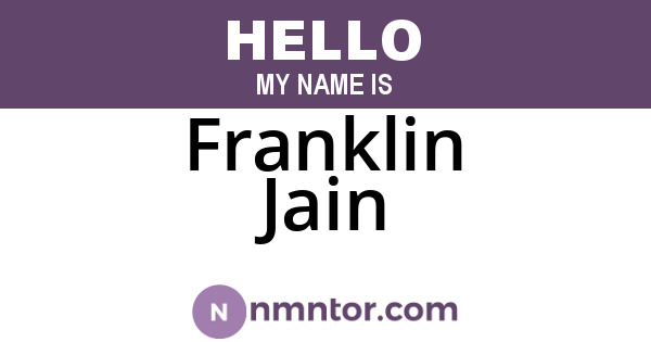 Franklin Jain