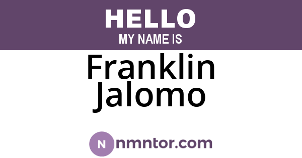 Franklin Jalomo