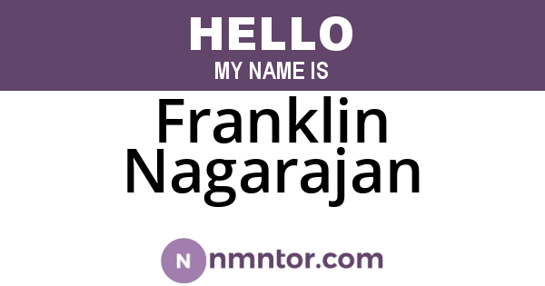 Franklin Nagarajan