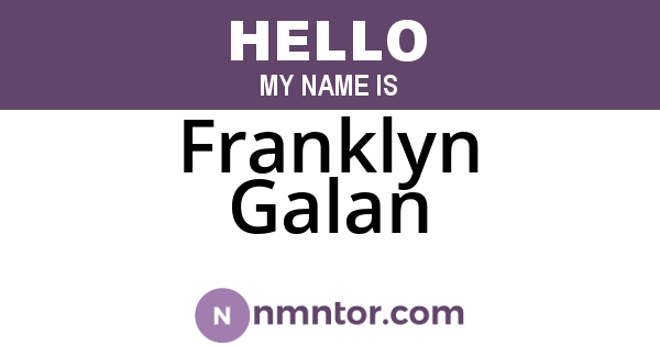 Franklyn Galan