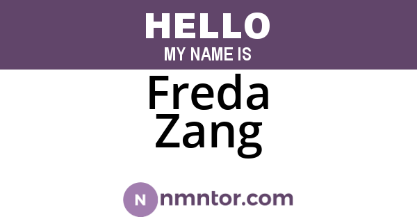 Freda Zang