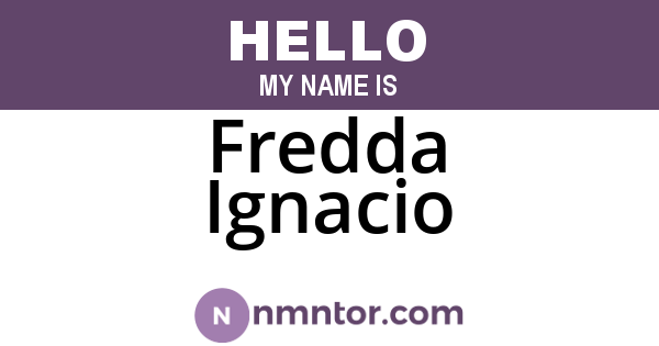 Fredda Ignacio