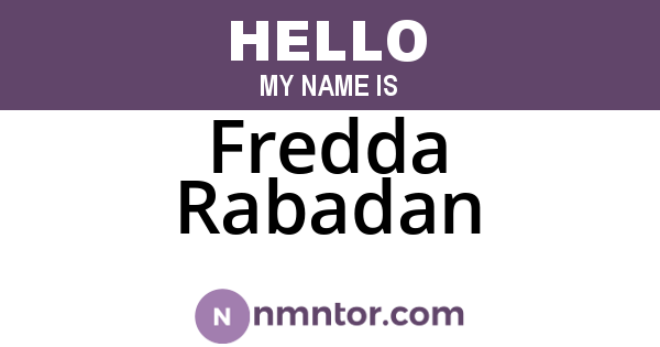 Fredda Rabadan