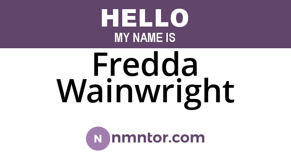 Fredda Wainwright