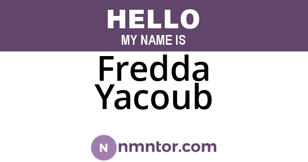 Fredda Yacoub