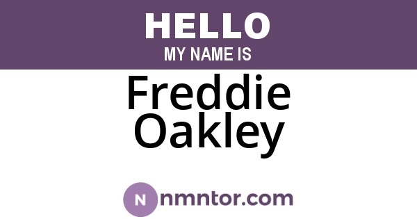 Freddie Oakley