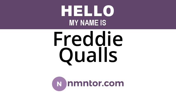 Freddie Qualls