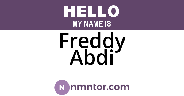 Freddy Abdi