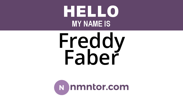 Freddy Faber