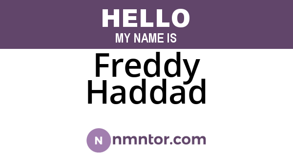 Freddy Haddad