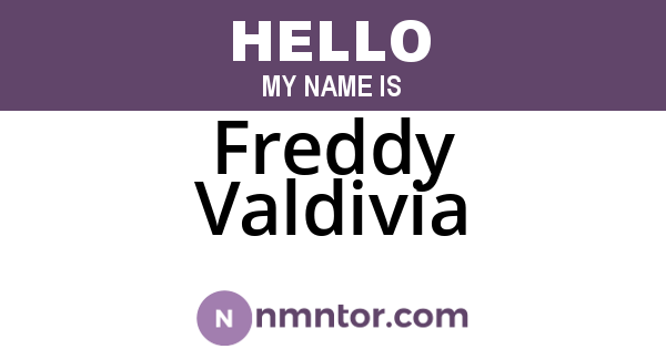 Freddy Valdivia